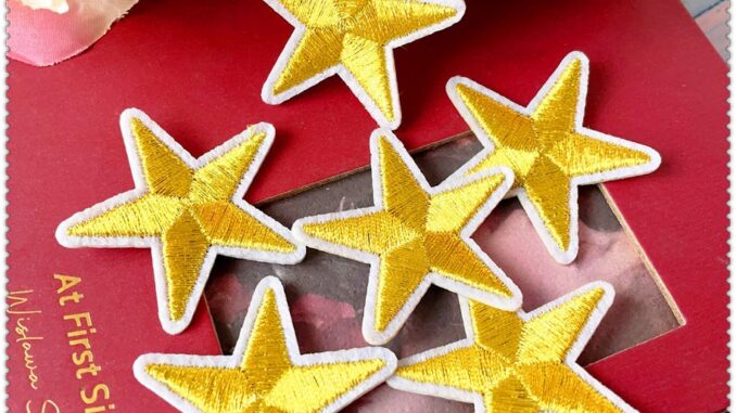 ❣️ แผ่นรีดติดเสื้อ: Gold Star ❣️แผ่นแพทช์รีดติดเสื้อ รูปหมวก กระเป๋า รองเท้า Diy สําหรับตกแต่งเสื้อผ้า 1 ชิ้น