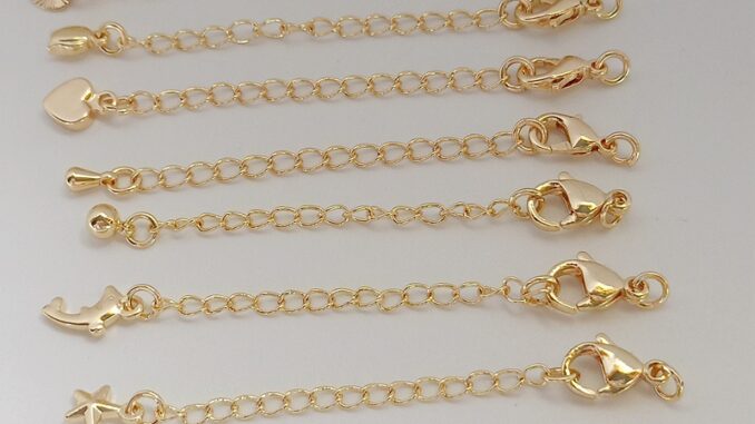 สายโซ่ต่อขยาย ทรงหยดน้ํา ห้าแฉก รูปดาวห้าแฉก สีทอง 14K แฮนด์เมด
