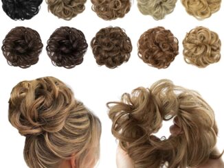 ต่อผมซาลาเปา ผมหยิกยุ่ง ยืดหยุ่น ผม Scrunchies แฮร์พีซสังเคราะห์ Chignon โดนัท อัพโด้ แฮร์พีช สําหรับผู้หญิง เด็กผู้หญิง