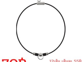 BPV2 สร้อยโอริงแต่งเม็ดสแตนเลสและกะลา มี 18