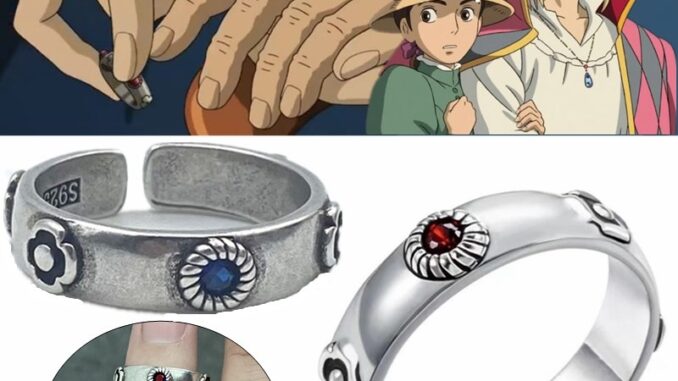 Howl's Moving Castle Ring Hauru Sophie แหวนคอสเพลย์ อุปกรณ์ประกอบฉากคู่รักของขวัญแหวนคู่รัก Howl's Moving Castle Ring Hauru Sophie แหวนคอสเพลย์ อุปกรณ์ประกอบฉากคู่รักของขวัญแหวนคู่รัก