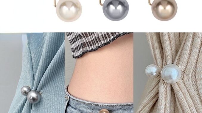 【พร้อมส่ง】เข็มกลัดมุก ป้องกันแสงสะท้อน เพื่อความปลอดภัย เครื่องประดับ สําหรับผู้หญิง 3 คู่