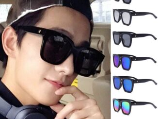 แว่นตากันแดด ทรงสี่เหลี่ยม รูปตัว V ลายตัวอักษร แฟชั่นสไตล์เกาหลี สําหรับผู้ชาย