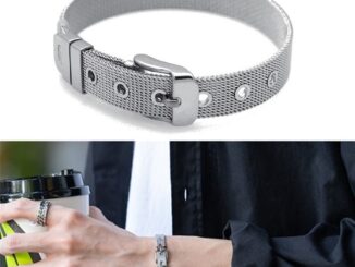 แบรนด์ใหม่ แฟชั่น สร้อยข้อมือ สเตนเลส รูปทรงสายนาฬิกา เรียบง่าย สร้อยข้อมือเหล็กไทเทเนียม สําหรับผู้ชาย และผู้หญิง