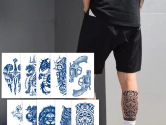 สติกเกอร์รอยสักสมุนไพรกึ่งถาวร ป้องกันเหงื่อ ติดทนนาน 15 วัน ลายผีเสื้อ ดอกไม้ Aniaml