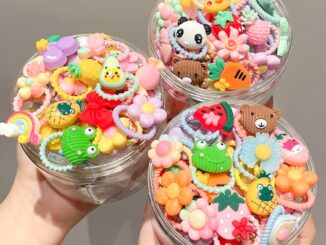 ยางรัดผม ลายการ์ตูนน่ารัก ขนาดเล็ก สําหรับเด็กผู้หญิง (10 ชิ้น)
