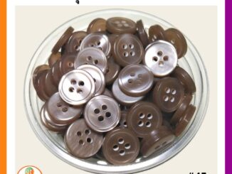 BBT กระดุมเชิ้ตมุก สีน้ำตาล ขนาด 11.5 และ 14 มิล