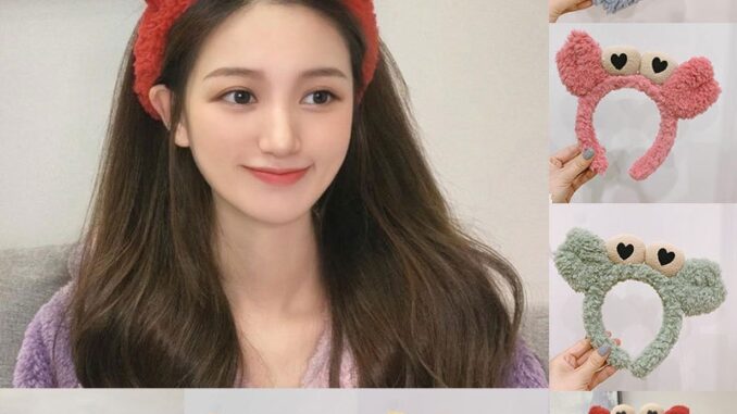 ที่คาดผมแฟชั่นสตรีลายการ์ตูนปูน่ารักสไตล์เกาหลี