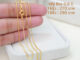 Box chain 0.6 mm สร้อยคอเงินแท้อิตาลี ชุบทอง24K Silver925