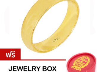 Tips Gallery แหวน Classic  เงินแท้ 925 หุ้ม ทองคำแท้ 24K รุ่น Classic Eternity Timeless ring Design TRS063