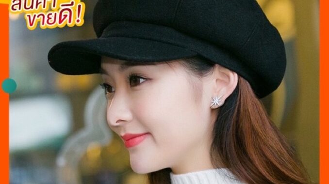 หมวกทรงฟักทองสีดำใส่สบายพร้อมส่ง หมวกทรงฟักทองสีดำใส่สบายพร้อมส่ง