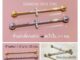 DD20 งานพรีเมี่ยม จิวดามหู ฝังเพชร สแตนเลส 316L ก้าน 1.6 mm. ยาว 3.8 cm. ไม่ลอก ไม่ดำ Stainless 316L จิวปีกหู ดามหู