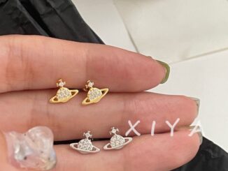 XIYA ต่างหูสตั๊ด ประดับลูกปัดเพชร ดาวเสาร์ ดาวเคราะห์ ขนาดเล็ก เข้ากับทุกการแต่งกาย