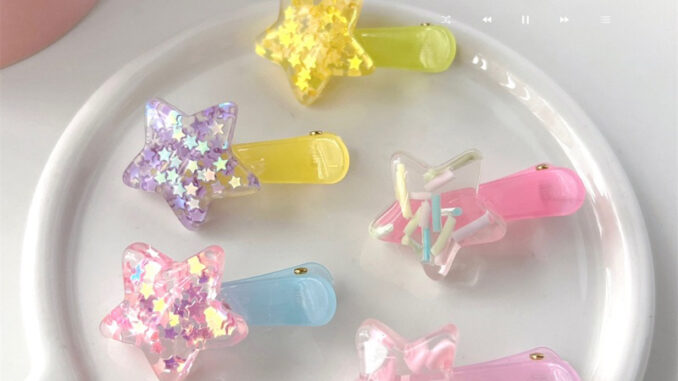 Cute 038 กิ๊บติดผม กิ๊บหนีบผมดาวสีหวาน