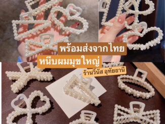 [พร้อมส่งทันที] กิ๊ฟหนีบผม-ไข่มุข อันใหญ่  แฟชั่นเกาหลี
