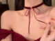 โชคเกอร์โบว์ โชคเกอร์ผ้า กำมะหยี่ “สีแดง” พร้อมส่ง! (#P5)
