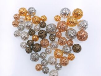 100 ชิ้น / แพ็ค สีทอง สีเงิน ลูกปัดกลวง ลูกปัดกลวง เครื่องประดับ DIY อุปกรณ์