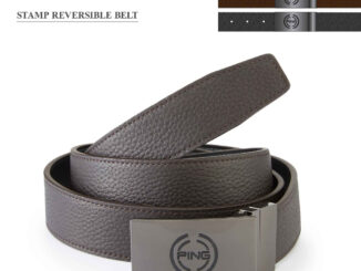PING STAMP REVERSIBLE BELT  PING  BELT  เข็มขัดผู้ชาย เข็มขัดหนัง
