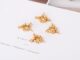 จี้ทองแดงชุบทองแท้ 18k สําหรับทําเครื่องประดับ สร้อยคอ สร้อยข้อมือ DIY 1 ชิ้น ต่อแพ็ค