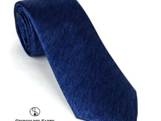 Giorgio Del Sarto Silk Necktie 7.5 cm Navy Blue with Fabric Texture เนคไทผ้าไหมสีน้ำเงินมีเท็กเจอร์
