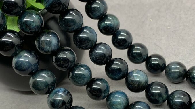 Deep Blue Tiger Eye Beads สีน้ำเงินเข้มเสือตาลูกปัดหินรอบ 4-16 มิลลิเมตรพลอยหลวม Spacer DIY ขายส่ง Deep Blue Tiger Eye Beads สีน้ำเงินเข้มเสือตาลูกปัดหินรอบ 4-16 มิลลิเมตรพลอยหลวม Spacer DIY ขายส่ง