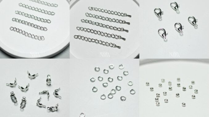 อุปกรณ์เชื่อมต่อเครื่องประดับ โซ่ ตะขอ ปิดปม ห่วง สตอปเปอร์ DIY อุปกรณ์เชื่อมต่อเครื่องประดับ โซ่ ตะขอ ปิดปม ห่วง สตอปเปอร์ DIY