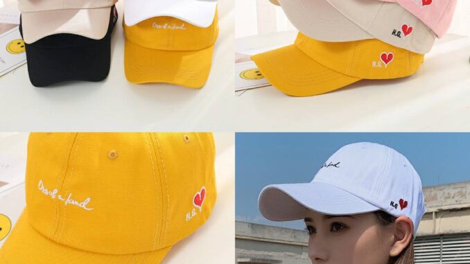 หมวกแก๊ปเบสบอล ปัก HG หัวใจ (มี 5 สี) หมวกแก๊ป