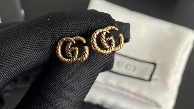 ต่างหูสตั๊ด รูปตัว G คู่ ขนาดเล็ก แบบเรียบง่าย สไตล์คลาสสิก เรโทร