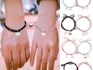 2 ชิ้น / เซต การ์ตูน แม่เหล็ก ดึงดูด สร้อยข้อมือ เสน่ห์ ปรับได้ คู่รัก สร้อยข้อมือ สําหรับเพื่อน คนรัก เครื่องประดับ แสดง ของขวัญ