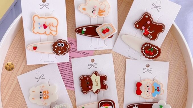Cute 039 กิ๊บติดผม กิ๊บหนีบผมการ์ตูน coffee&milk 2 ชิ้น/แพ็ค