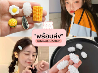ส่งไว1-2วัน   กิ๊บติดผมเกาหลี ลายข้าวปั้นกับไข่ดาว พร้อมส่งจากไทย