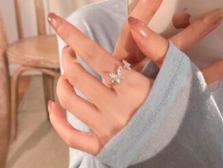 COD❤️พร้อมส่ง-แหวนผีเสื้อสีเงินประดับเพทายหรูหราแฟชั่นสไตล์เกาหลีปรับได้เปิดระดับไฮเอนด์เครื่องประดับสำหรับผู้หญิง-a.one