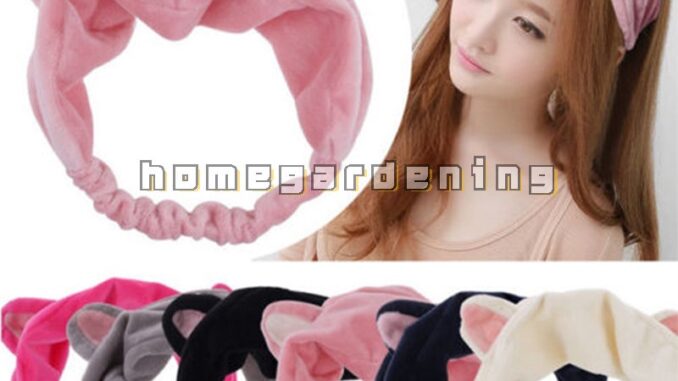 Cute Cat Ears Makeup Shower Soft Headband Cartoon Elastic Hair Hold Bands Women Girls Hairband Hair Accessories Wash Tool