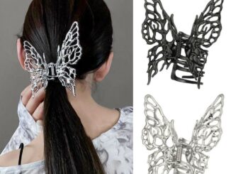 ღOKDEALSღ Hair Accessories Grab Clip Liquid Butterfly Hair Claws Hair Clip Women Fashion Geometric Metal Headband/Multicolor