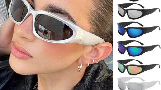 Steampunk แว่นตากันแดด futuristic กีฬา Y2K เฉดสี Steampunk แว่นตากันแดด futuristic กีฬา Y2K เฉดสี