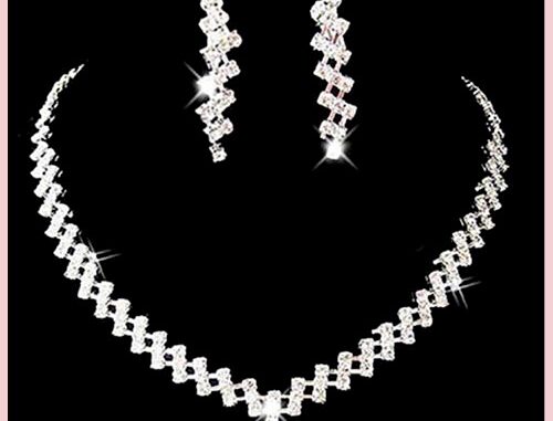Rhinestone Diamante & ชุดต่างหู Rhinestone Diamante & ชุดต่างหู