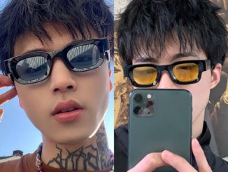 Roselife แว่นตากันแดด UV400 ป้องกันเลนส์เว้า ทรงสี่เหลี่ยมผืนผ้า สีเหลือง เครื่องประดับแฟชั่น สําหรับผู้ชาย และผู้หญิง