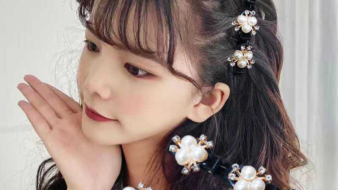 กิ๊บติดผมถักเปีย ประดับไข่มุก ดอกไม้ หรูหรา เครื่องประดับแฟชั่น สําหรับผู้หญิง กิ๊บติดผมถักเปีย ประดับไข่มุก ดอกไม้ หรูหรา เครื่องประดับแฟชั่น สําหรับผู้หญิง