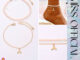 กำไลข้อเท้าลูกปัด กำไลข้อเท้าจี้หางปลา set 2 ชิ้น “สีทอง” พร้อมส่ง! (#P11)