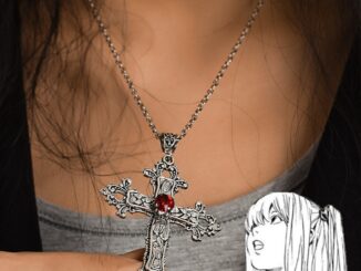 ผู้หญิง อะนิเมะ Death Note Misa Amane สร้อยคอจี้ไม้กางเขน / สุภาพสตรี วินเทจ โกธิค พังก์ สีแดง สีดํา เพทาย สร้อยคอโช้กเกอร์ / เครื่องประดับ ปาร์ตี้ยอดนิยม