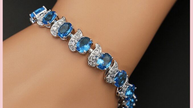 Blu สร้อยข้อมือ จี้ใบไม้ ประดับเพชรเทียม สีม่วง เครื่องประดับแฟชั่น สําหรับผู้หญิง