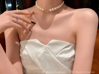 อารมณ์ ย้อนยุค สั้น สร้อยคอมุก แฟชั่นเกาหลี ตัวอักษรสีทอง สร้อยคอ สําหรับผู้หญิง แฟชั่น เครื่องประดับ ของขวัญ