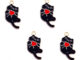 Charm จี้สร้อยคอ สร้อยข้อมือ โลหะผสม รูปการ์ตูนแมว 30*12 มม. 4 ชิ้น