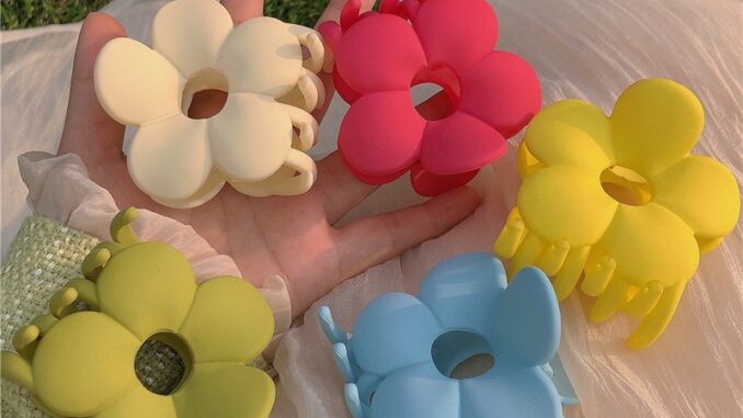กิ๊บติดผม ลายดอกไม้ สีสันสดใส สไตล์เกาหลี แฟชั่นสําหรับผู้หญิง