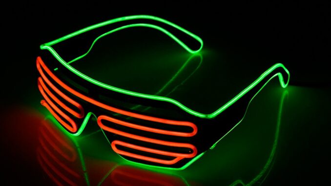 Tik Tok แว่นตากันแดด นีออน เรืองแสง LED สําหรับปาร์ตี้ฮาโลวีน คริสต์มาส