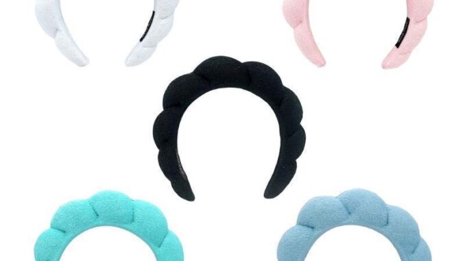 POOP Spa Headband For Washing Face Terry Towel Headband Sponge Hairband Skincare Headband Non Slip Yoga Sweatband Headba