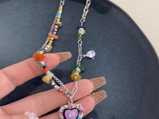 Peacellow สร้อยคอโซ่ จี้ลูกปัดหินคริสตัลธรรมชาติ รูปหัวใจ ดอกไม้ สไตล์โบฮีเมียน เครื่องประดับแฟชั่น สําหรับผู้หญิง TH