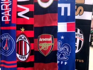 ผ้าพันคอ ผ้ากํามะหยี่ขนนิ่ม ลาย Liverpool Arsenal Barcelona Real Madrid Juventus Milan Bayern Manchester United Club