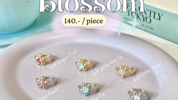 Fairy Blossom Ear Cuff เกี่ยวใบหู บีบเพื่อปรับขนาด - thegreenbox.tgb