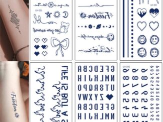 【Magic Tattoo】ใหม่ สติกเกอร์รอยสักชั่วคราว ลายตัวอักษร ตัวเลข กึ่งถาวร ติดทนนาน 2 สัปดาห์